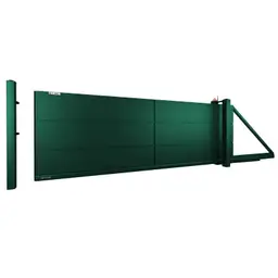 Poartă culisantă Home Inclusive 10.200v1 – variantă verde, lamele orizontale