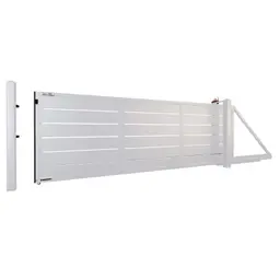 Poartă culisantă Home Inclusive 10.228 – varianta albă, lamele verticale