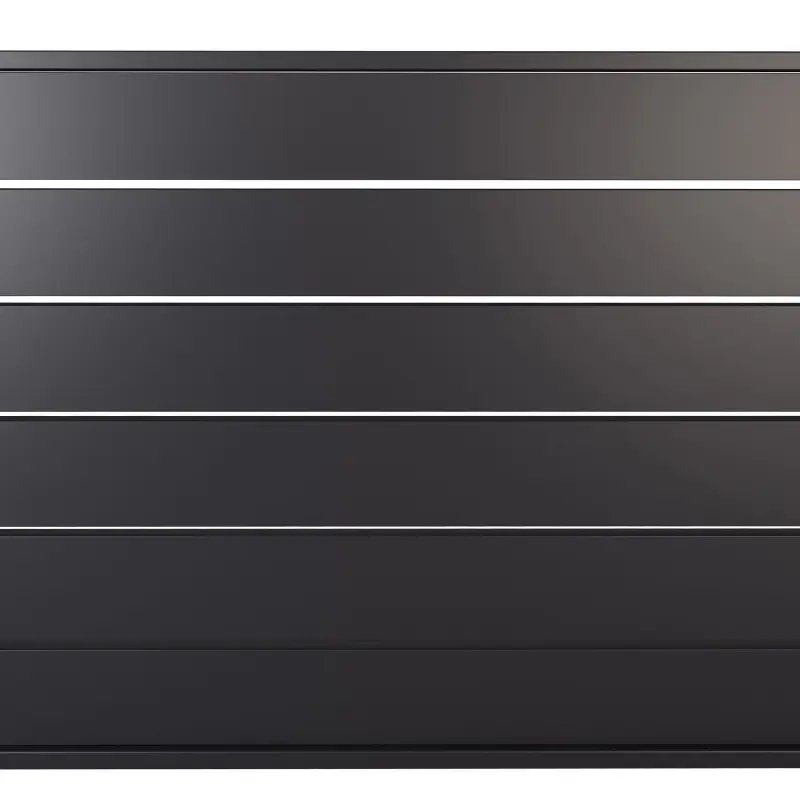 Poartă culisantă Home Inclusive 10.228 – detaliu panou negru cu lamele