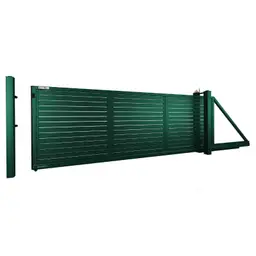 Poartă culisantă Home Inclusive 10.230 – varianta verde, lamele verticale