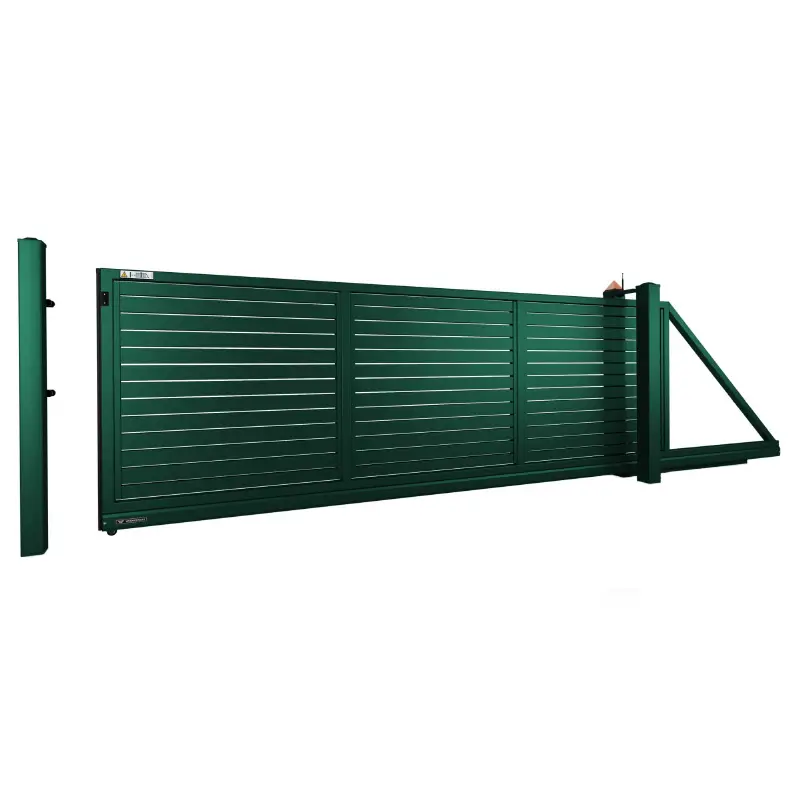 Poartă culisantă Home Inclusive 10.230 – varianta verde, lamele verticale