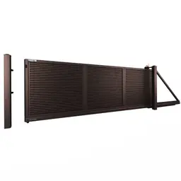 Poartă culisantă Home Inclusive 10.233 – culoare închisă, cu stâlp lateral