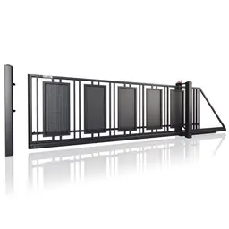 Poartă culisantă Modern 10.102 – perforată, negru mat, mecanism de acționare