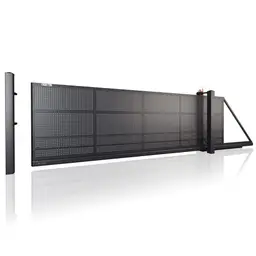 Poartă culisantă Modern 10.111 – design perforat, elemente de fixare