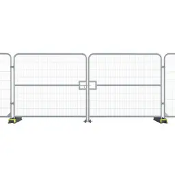 Poartă dublă auto anticlimb 4.2 m pentru gard mobil – panouri pe baze de beton