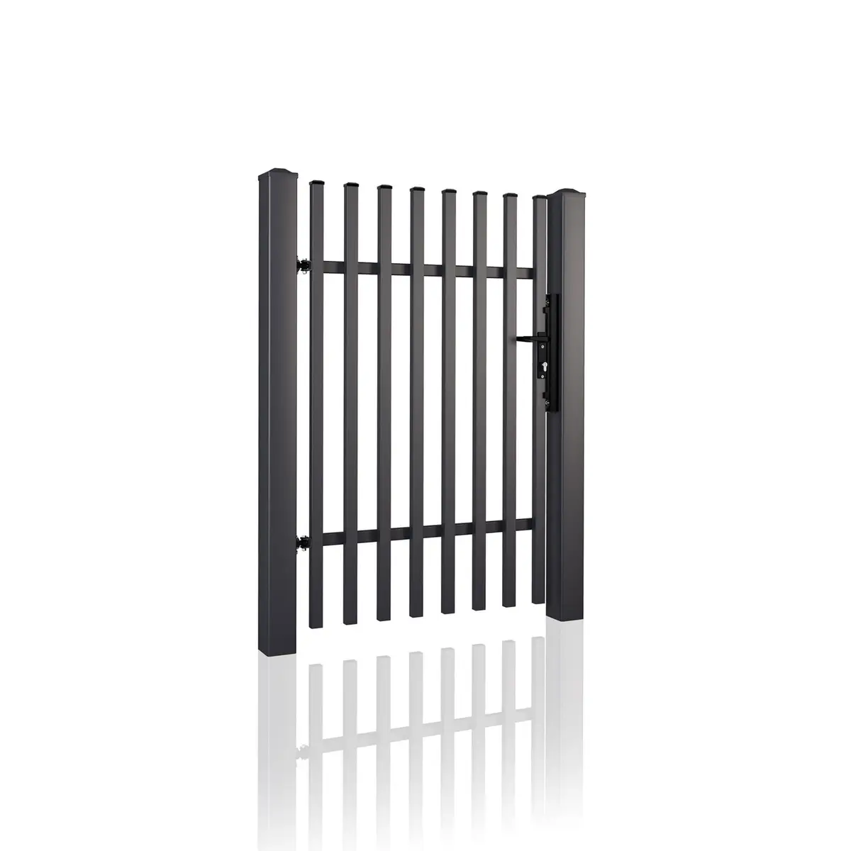 Poartă pietonală Classic 10.01 – bare verticale, încuietoare laterală
