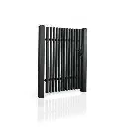 Poartă pietonală Classic 10.78 – lame negre, cu sistem de închidere