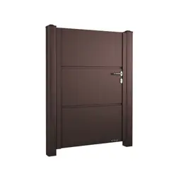 Poartă pietonală Home Inclusive 10.200 v1 – variantă brună cu broască și mâner