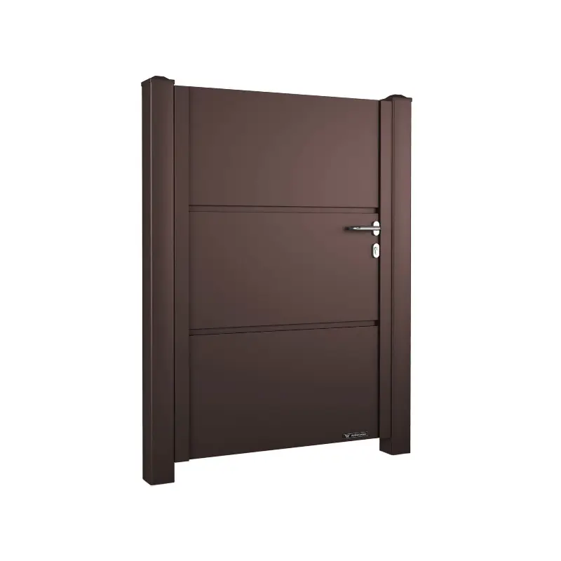 Poartă pietonală Home Inclusive 10.200 v1 – variantă brună cu broască și mâner