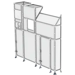 Sistem de protecție pentru utilaje Troax QuickGuard din aluminiu – panouri perforate și netede