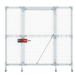 Sistem de protecție pentru utilaje Troax QuickGuard din aluminiu – sistem de închidere cu lacăt