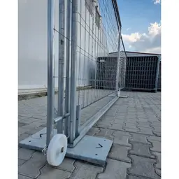 Set poartă culisantă mobilă 3.5 m lungime, fără panouri – sistem de glisare pe rotiță