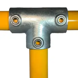 Sistem de balustradă și mână curentă – conector în T pentru trei țevi