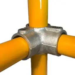 Sistem de balustradă și mână curentă – conector de colț pentru două țevi