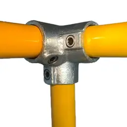Sistem de balustradă și mână curentă – conector pentru două tije galbene