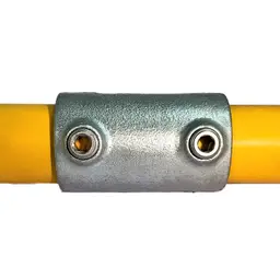 Sistem de balustradă și mână curentă – element de prindere pe țeavă galbenă