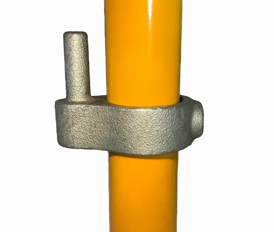 Sistem de balustradă și mână curentă – colier pe stâlp galben