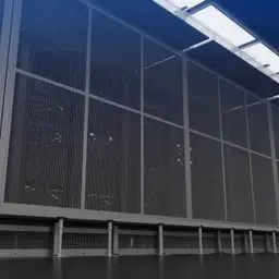 Sisteme modulare Troax de compartimentare și protecție pentru centre de date – panou perforat în interior