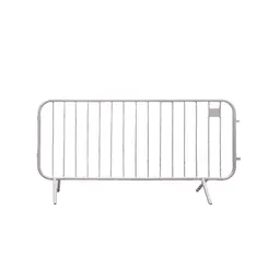 Gard mobil pentru evenimente Smart PVC alb, 2.3 m – barieră portabilă cu bare verticale