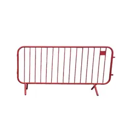 Gard mobil pentru evenimente Smart PVC roșu, 2.3 m – bare verticale cu suporturi laterale