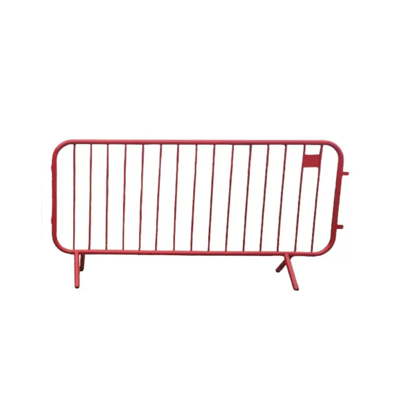 Gard mobil pentru evenimente Smart PVC roșu, 2.3 m – bare verticale cu suporturi laterale