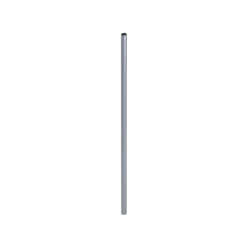 Accesoriu de gard: stâlp Ø60 mm pentru fixarea panourilor mobile de șantier – tub metalic gri