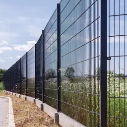 Stâlp gard PVC dreptunghiular 60x40x2 mm, 2500 mm, antracit RAL 7016 – gard din panouri cu vegetație
