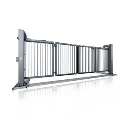 Poartă industrială bi-fold V-King – lamele verticale, cu automatizare