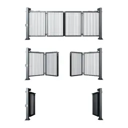 Poartă industrială bi-fold V-King – canate pliabile în mai multe poziții