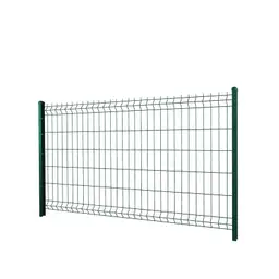 Gard panou bordurat Vega B 3D PVC verde 1.23 x 2.5 m, sârmă 5 mm – panou cu stâlpi metalici
