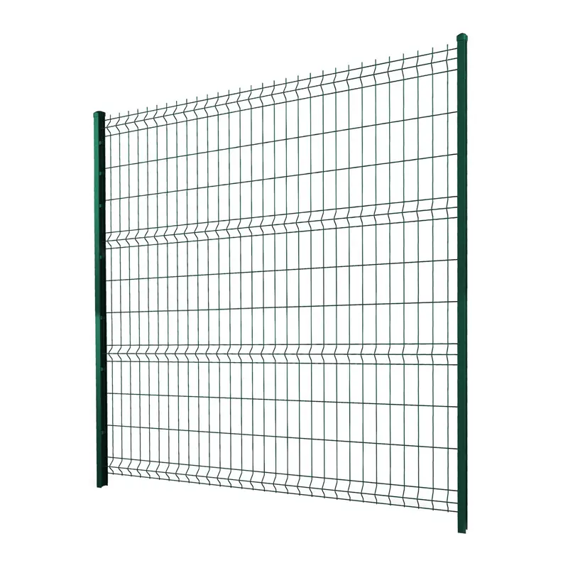 Gard panou bordurat Vega B 3D PVC verde 2.23 x 2.5 m, sârmă 5 mm – ochiuri pătrate, stâlpi verticali