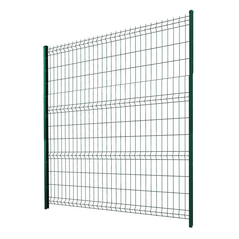 Gard panou bordurat Vega B 3D PVC verde 2.43 x 2.5 m, sârmă 5 mm – fire verticale și orizontale