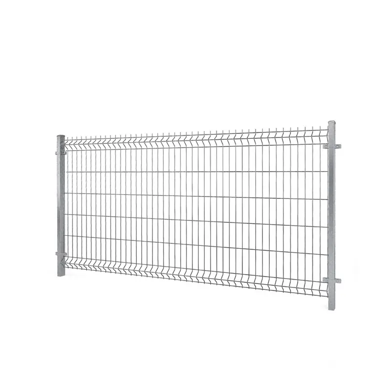 Gard panou bordurat Vega B 3D zincat 1.23 x 2.5 m, sârmă 5 mm – panou cu stâlpi la capete