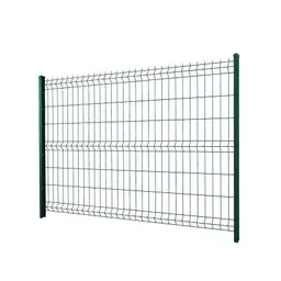 Gard panou bordurat 3D Vega B Light PVC verde, 1.53 x 2.5 m, sârmă 4 mm – panou pe stâlpi metalici