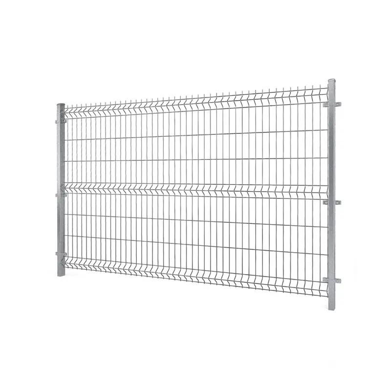 Gard panou bordurat 3D Vega B Light zincat, 1.53 x 2.5 m, sârmă 4 mm – panou între doi stâlpi