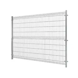 Gard panou bordurat 3D Vega B Light zincat, 1.73 x 2.5 m, sârmă 4 mm – plasă zincată cu prinderi laterale