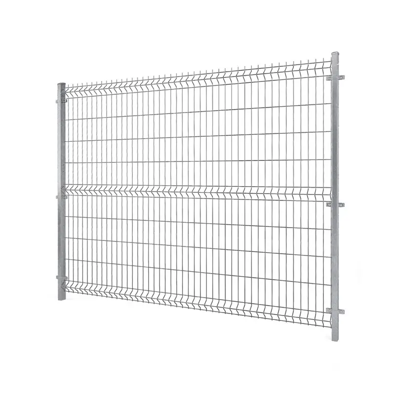 Gard panou bordurat 3D Vega B Light zincat, 1.73 x 2.5 m, sârmă 4 mm – plasă zincată cu prinderi laterale