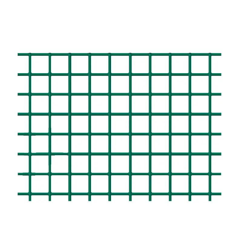 Plasă gard sudată Voliplast zincată și plastifiată, ochi 16x16 mm, 0.5 m, rolă 10 m – panou verde cu ochiuri pătrate