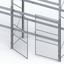 Sisteme modulare de compartimentare pentru depozite Warehouse Partition – plasă sudată cu două uși