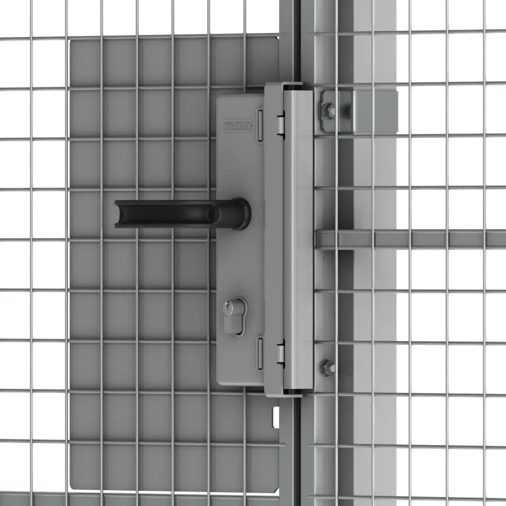 Sisteme modulare de compartimentare pentru depozite Warehouse Partition – ușă cu broască și mâner