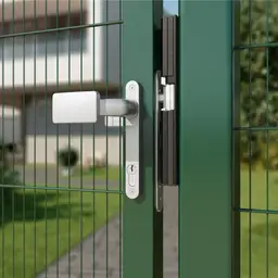 Mâner 3006FIX argintiu pentru încuietori încastrabile – montat pe poartă cu broască