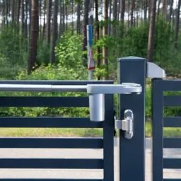 Balama 3DM fără sudură, reglabilă în 3 dimensiuni, braț inox – poartă închisă cu lacăt