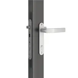 Încuietoare încastrabilă Locinox Eightylock pentru porți metalice cu profil peste 80 mm – cu mâner, pe profil