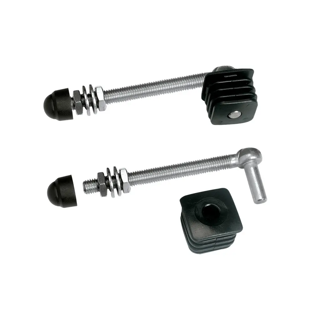 Balama GBM12 pentru porți pietonale de grădină cu profil 30x30 mm – suporturi, șuruburi și capace