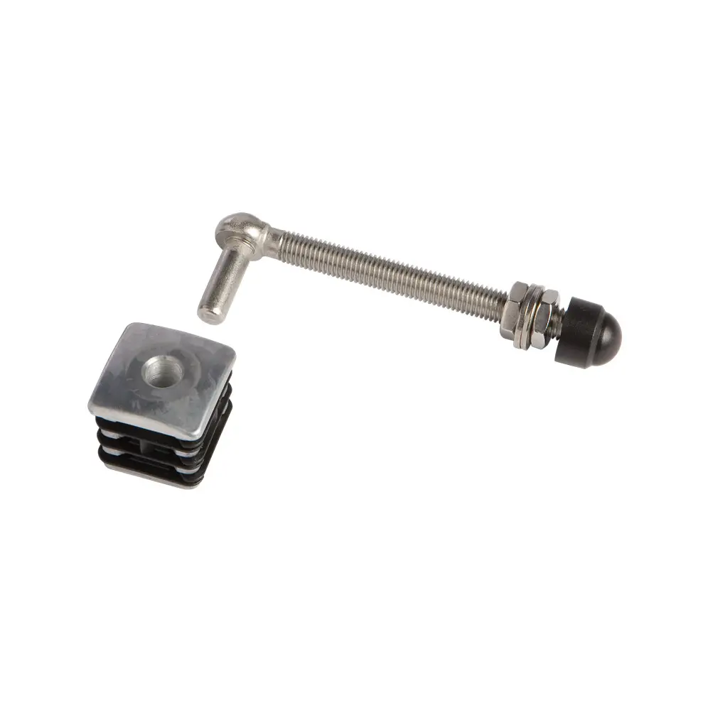 Balama GBM12-DP cu capace de aluminiu pentru porți de grădină cu profil 40x40 mm – piesă cu mufă de prindere