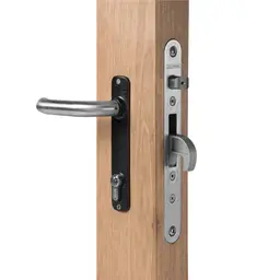 Încuietoare încastrabilă Locinox H-Wood pentru uși din lemn – montată pe ușă din lemn, cu cheie