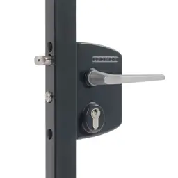 Încuietoare Locinox LAKQ U2 antracit, inox și aluminiu, pentru porți metalice – mâner și broască