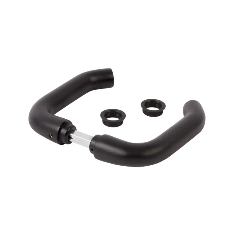 Mâner 3006B din aluminiu negru – formă de U cu piese de prindere