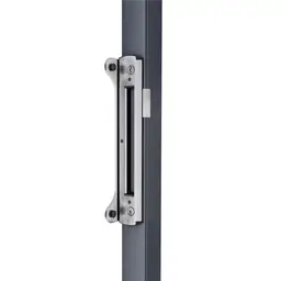 Opritor fix SF din inox pentru încuietori aplicate, adâncime profil 40 mm – montat pe stâlp metalic