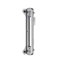 Opritor fix SF din inox pentru încuietori aplicate, adâncime profil 40 mm – piesă lucioasă, vedere de aproape